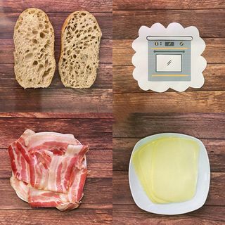 Bocadillo De Bacon Queso