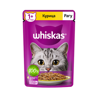 Влажный корм WHISKAS® для кошек, рагу с курицей, 75г  4660085514074