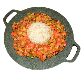 Обжаренное мясо на сковороде