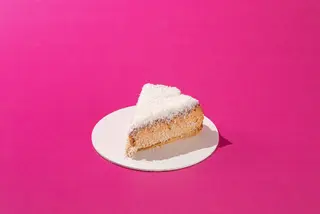 Tarta De Queso Porción Dulce De Leche Y Coco