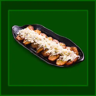 Ración de tajadas con queso