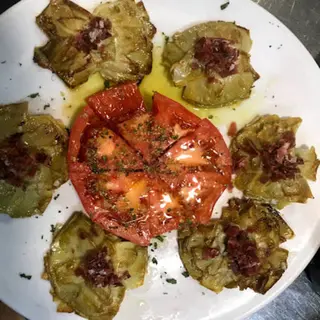 Alcachofas ala plancha con Jamon 