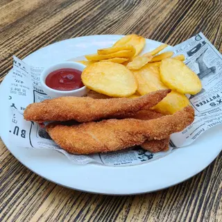 Fingers De Pollo Casero Con Patatas Fritas  ( 5 Uds.)