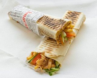 Rollo kebab z frytkami średnie