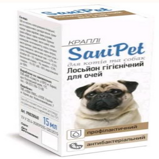 Лосьйон Саніпет для очейдля котів та собак, 15мл