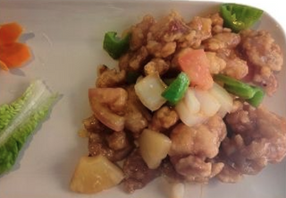 Pollo con salsa agridulce