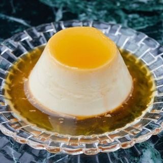 Flan casero con nata