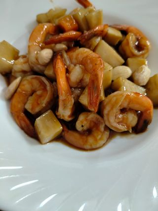 Gamberetti con mandorle