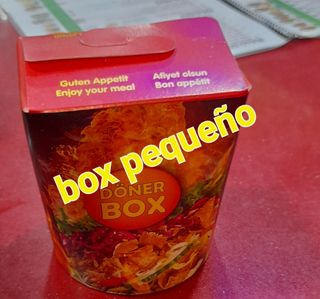 27. Box pequeño con patatas o arroz con o sin  verdura