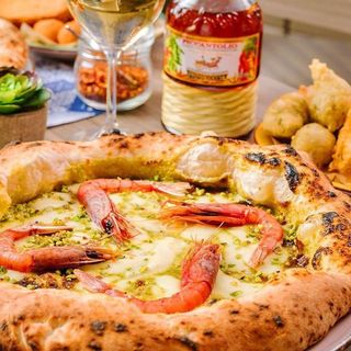 Gamberi rossi di Mazara e pistacchio