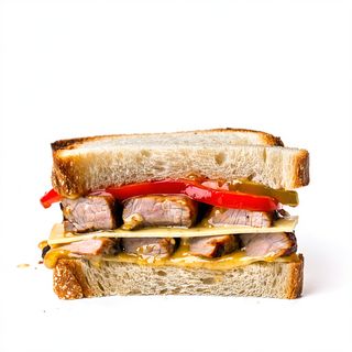 Bocadillo De Lomo, Queso Y Pimientos