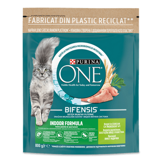 Корм Purina One Bifensis Indoor для домашніх котів (800г)