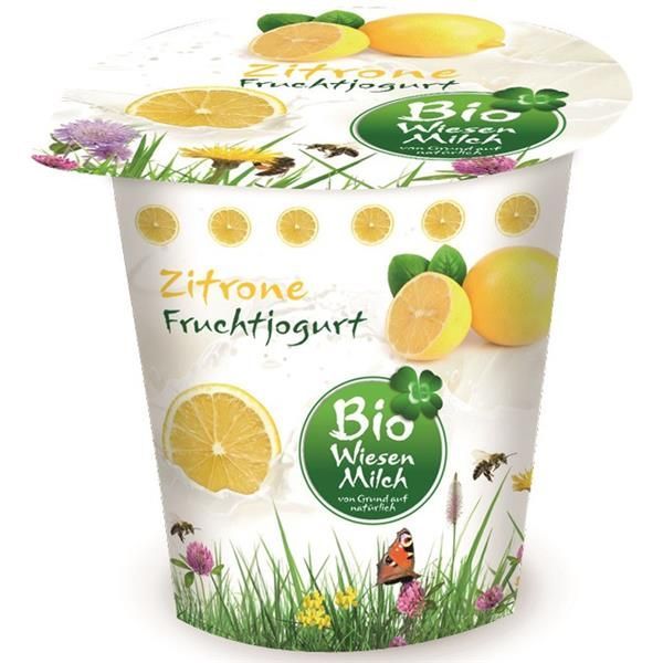 Iogurte Bio Limão Com Leite De Pastagem Bio Wiesenmilch 150 Gramas