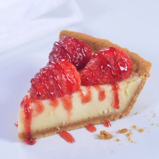 Tarta de queso y fresas