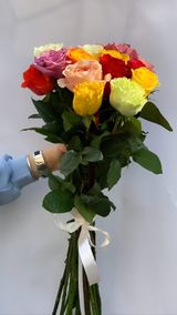 ფერადი ვარდი (15ცალი)