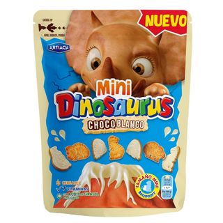 Mini galletas dinosaurio chocolate blanco 120 gramos