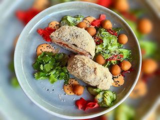 Суші Бургер з крабом та лососем (490g)