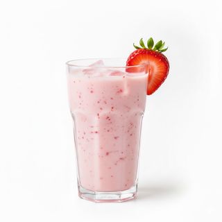 Jus de fraises au lait