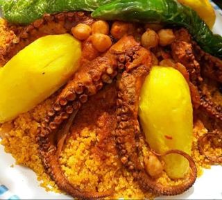 Couscous poulpe