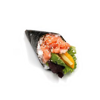 Temaki salmão, manga e abacate