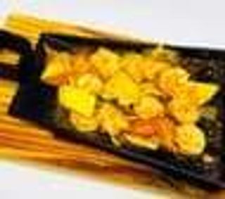 R145.Gamberi con verdura alla piastra     