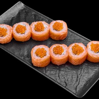 Рол Філадельфія Де Люкс з Лососевою Ікрою (8шт/260г)