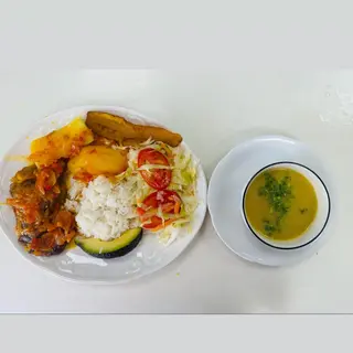 Sobrebarriga + caldo del día 