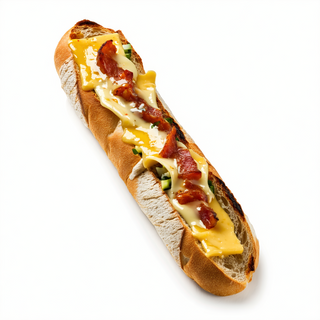 Bocadillo De Pinchito Con Queso