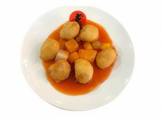 Pollo Rebozado Con Salsa Agridulce