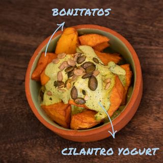 Boniatos Con Salsa De Yogurt