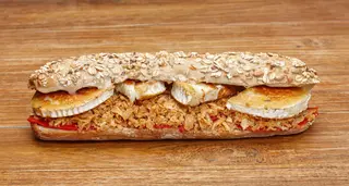 Bocadillo de rulo de cabra