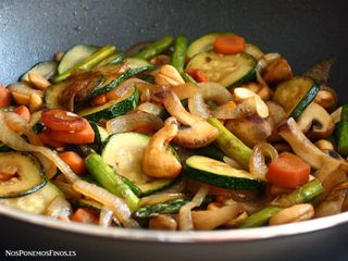 Wok Vegetal Con Setas Y Champiñones