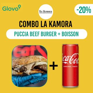 Promo 20% Puccia beef burger + boisson