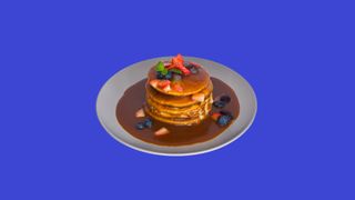 Pankejki z karmelem i owocami