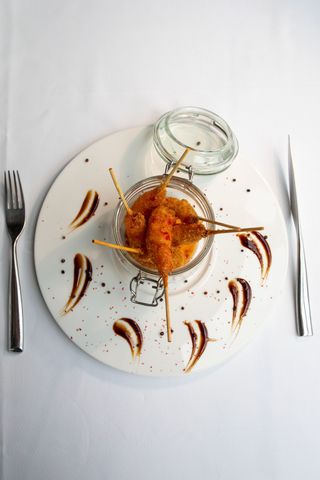 Creveti in Panko cu sos dulce-iute