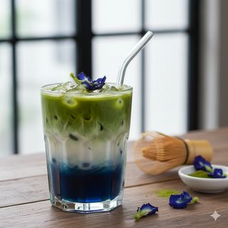 Matcha butterfly pea