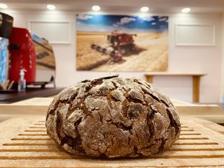 Pâine din secară integrală cu nuci și stafide