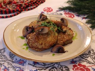 Драники с грибами