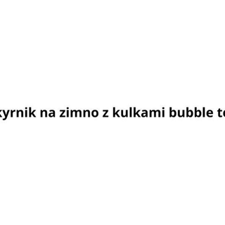 Skyrnik na zimno z kulkami bubble tea