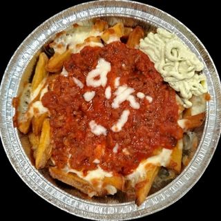 Patatas Fritas Con Carne Y Queso#