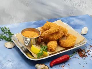 Krewetki w panierce z sosem aioli–kimchi (170g)