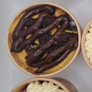 Cuchareable de Lúcuma y brownie