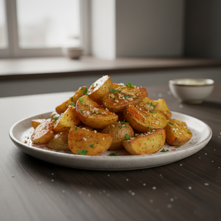 Cartofi cu usturoi și boia