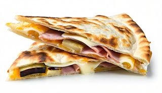 Piadina con cotto, philadelphia e melanzane