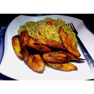 Noodles, Plantain and Asun