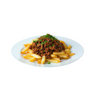 Papas locas mechadas y pollo