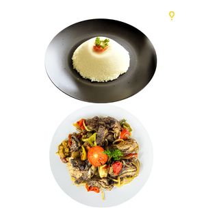 Poulet Braisé avec Attiéké