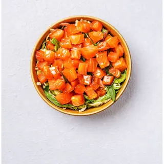 Fresh salmon salad bowl