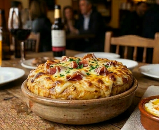 Tortilla De Patatas Con Jamón Y Queso