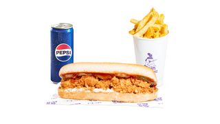 MENIU HOTZ DOG - 440G, CARTOFI PRAJITI, DOZA PEPSI